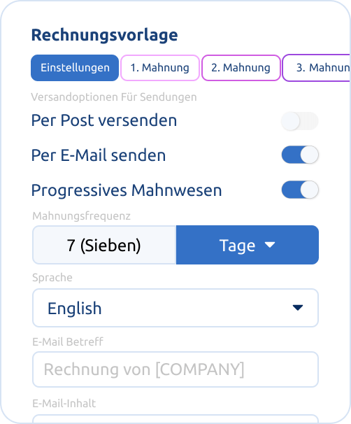 Bilendo invoice templates